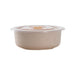 Huskly bol reutilisable en composite beige avec couvercle PP 500ml - 30 unités
