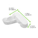 Caissette de cuisson ovale blanche en papier siliconé - 15,5 cm x 7,5 cm - H 5,7 cm - 50 unités