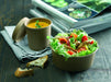 Pot carton brun chaud et froid avec couvercle carton H118mm 560ml