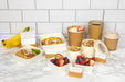 Pot carton brun chaud et froid avec couvercle carton H118mm 560ml