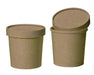 Pot carton brun chaud et froid avec couvercle carton H118mm 560ml