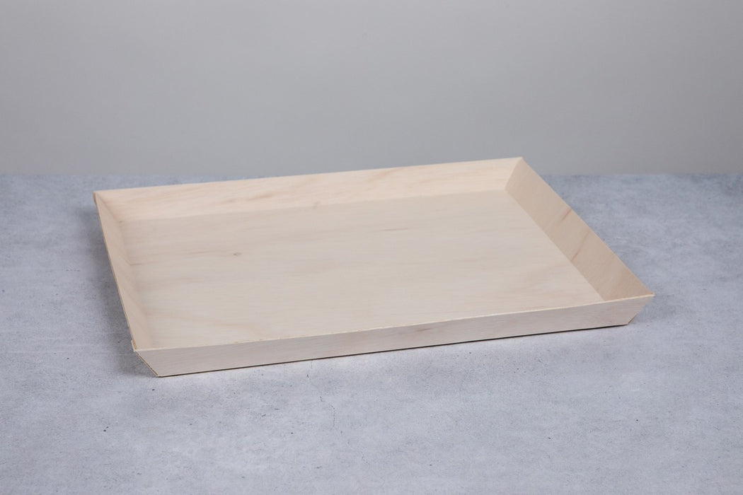 Barquette rectangulaire en bois "Samouraï" 180x130mm H29mm