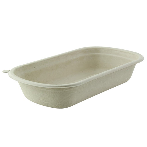 Boite rectangulaire brune en pulpe 229x134mm H44mm 750ml