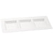 Assiette pulpe rectangulaire 3 compartiments 26 cm x 11 cm - 4 unités