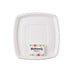 Plateau traiteur carré pulpe blanc 30,4 cm x 30,4 cm x 2,5 cm - 2 unités