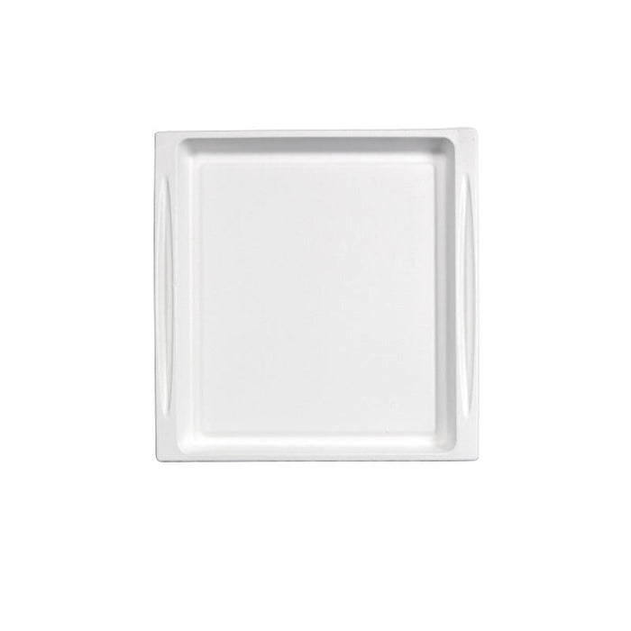 Plateau pulpe rectangulaire blanc "Atlas" 27,3 cm x 26,5 cm - 2 unités