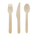 Ménagère bois 3/1 2,1 cm x 0,8 cm x 16,5 cm - 24 unités (8X3 pieces)
