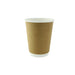 Gobelet carton double paroi PLA - 340 ml - Ø 9 cm - H 11 cm - 6 unités