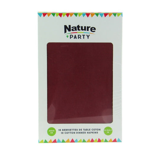 Serviette coton rouge - 10 unités
