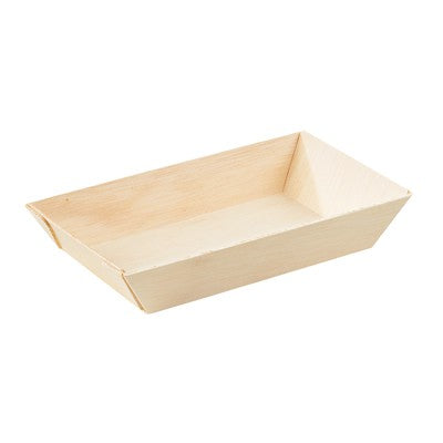 Barquette en bois rectangulaire 18 cm