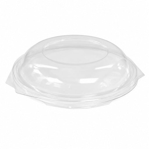 Saladier rond plat en PET transparent avec couvercle à charnière - 500 ml - Ø 19,2 cm - H 3 cm - 80 unités
