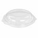 Saladier rond plat en PET transparent avec couvercle à charnière - 500 ml - Ø 19,2 cm - H 3 cm - 80 unités