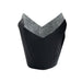 Caissette de cuisson tulipe en papier noir ingraissable - Ø base 6 cm - H 9 cm - 60 unités