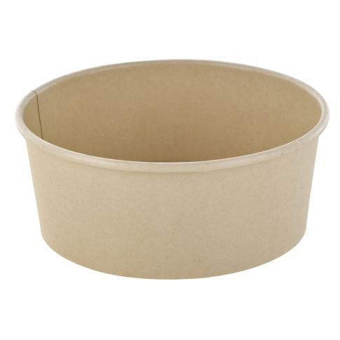 Saladier rond Buckaty en carton brun fibre de bambou  H50mm 580ml