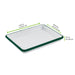Enamel plateau acier emaillé blanche /bord vert  - 165x122mm h25mm x 12pcs