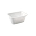Barquette scellable rectangle, en plastique blanc 40x50mm