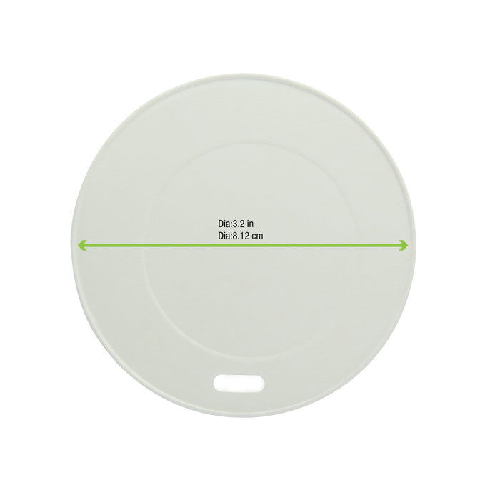 Couvercle Carton Blanc Chaud Et Froid  - 8 cm x 1 cm - 50 unités