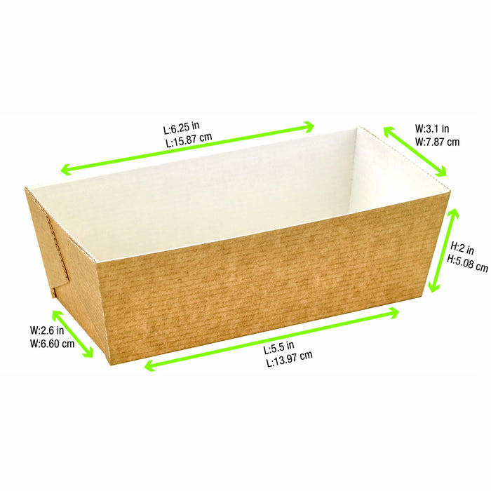 Moule De Cuisson Carton Microflute Rectangulaire Par 340 unités L: 15,9 cm l: 8 cm H: 5 cm